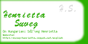 henrietta suveg business card